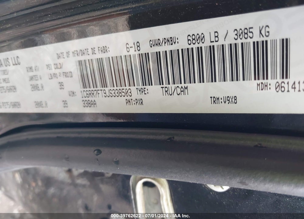 2018 RAM 1500 ST VIN: 1C6RR7FT9JS338503