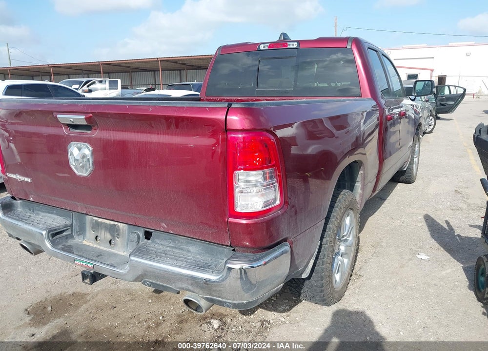2019 RAM 1500 BIG HORN/LONE STAR QUAD CAB 4X2 6'4 BOX VIN: 1C6RREBT7KN821708