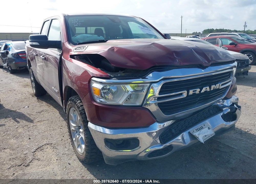 2019 RAM 1500 BIG HORN/LONE STAR QUAD CAB 4X2 6'4 BOX VIN: 1C6RREBT7KN821708