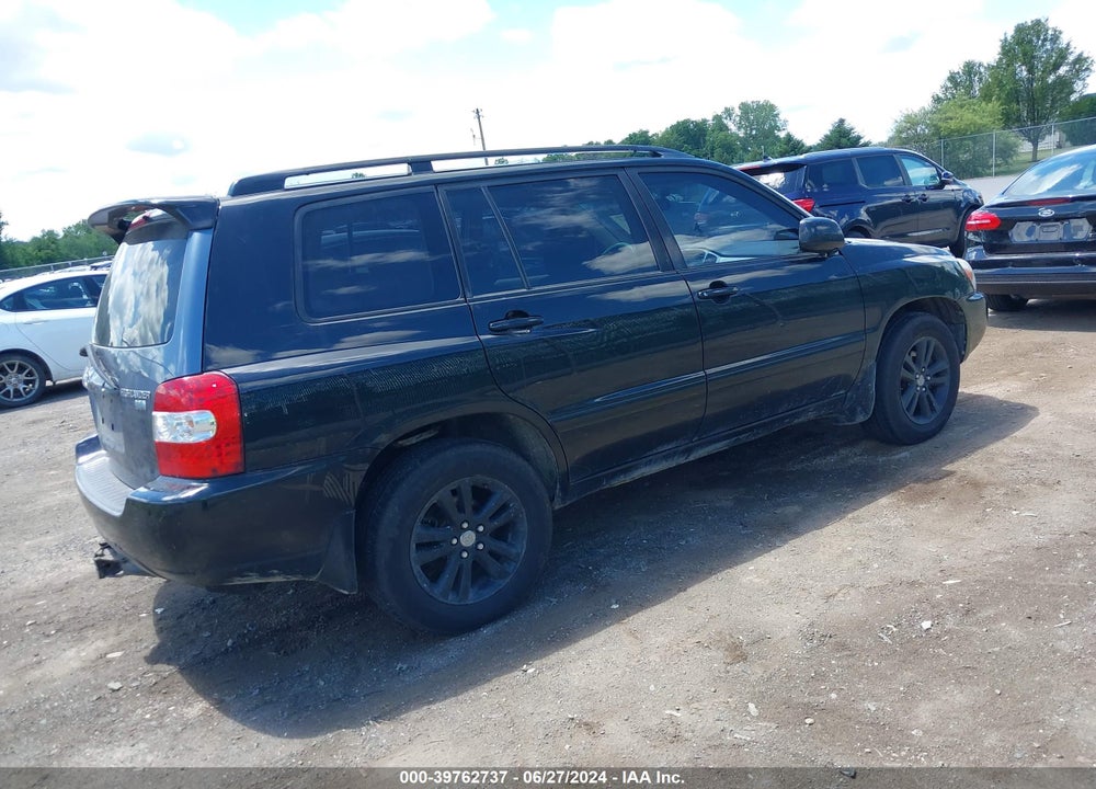 2006 TOYOTA HIGHLANDER HYBRID V6 VIN: JTEEW21A160014288