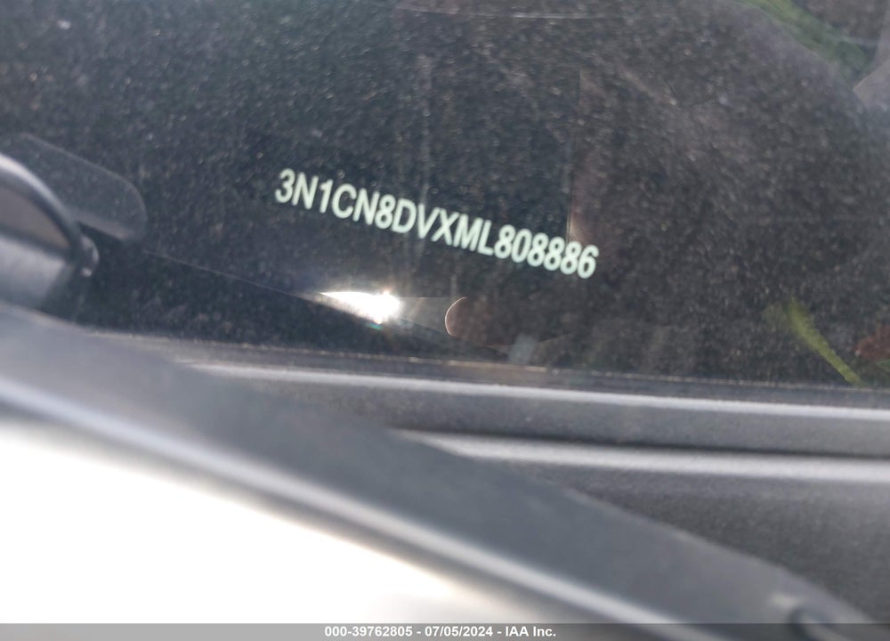 2021 NISSAN VERSA S XTRONIC CVT VIN: 3N1CN8DVXML808886