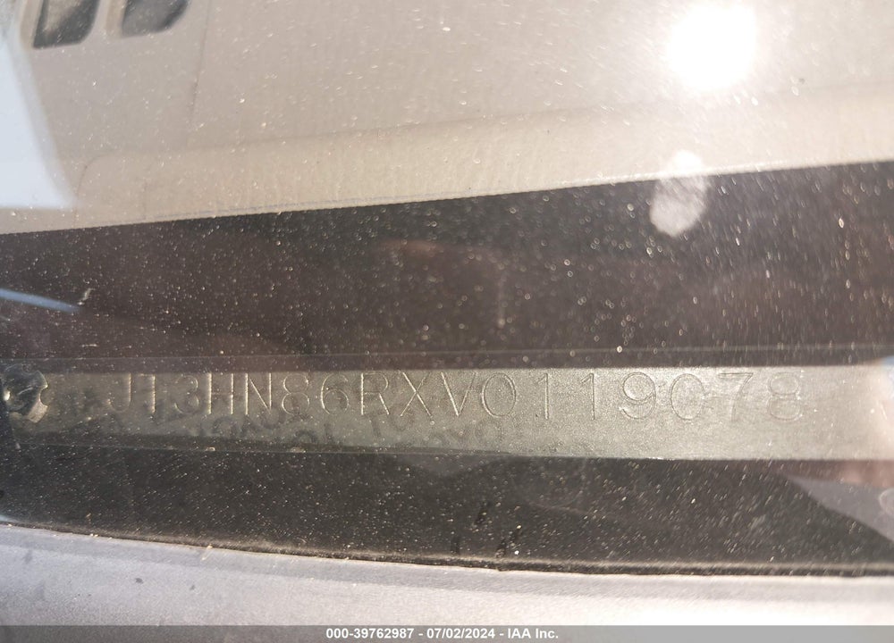 1997 TOYOTA 4RUNNER SR5 V6 VIN: JT3HN86RXV0119078