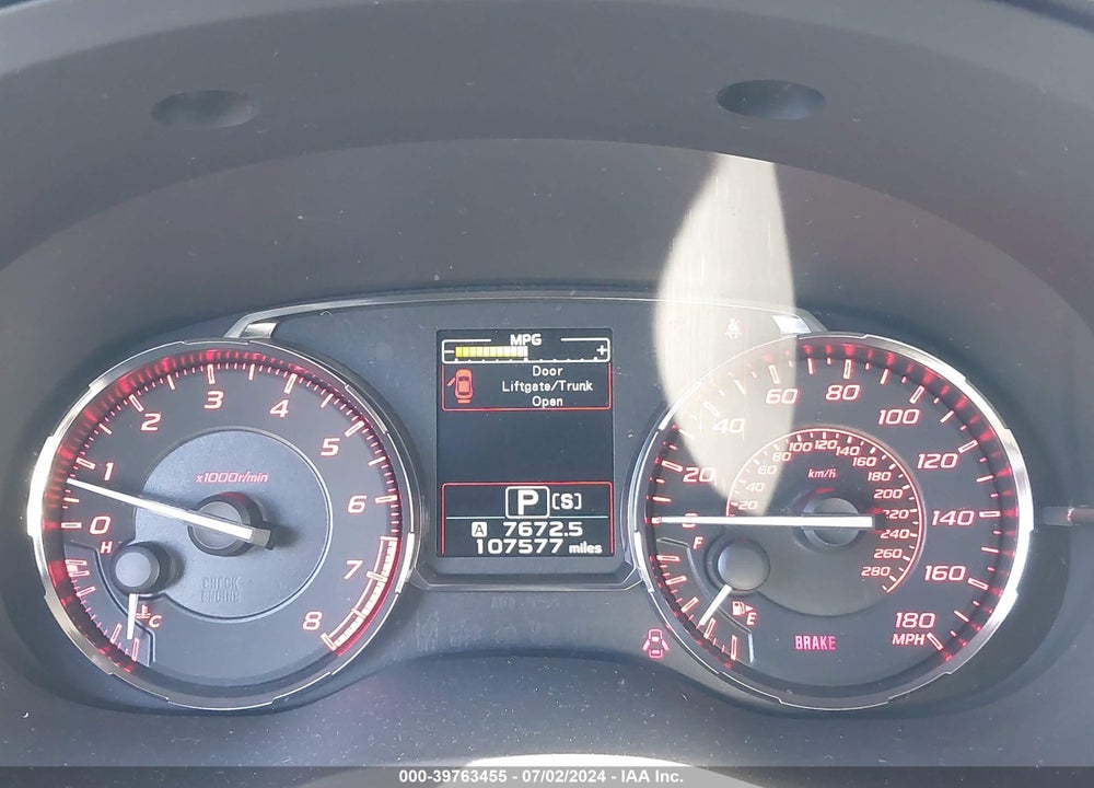 2015 SUBARU WRX LIMITED VIN: JF1VA1G62F8816940