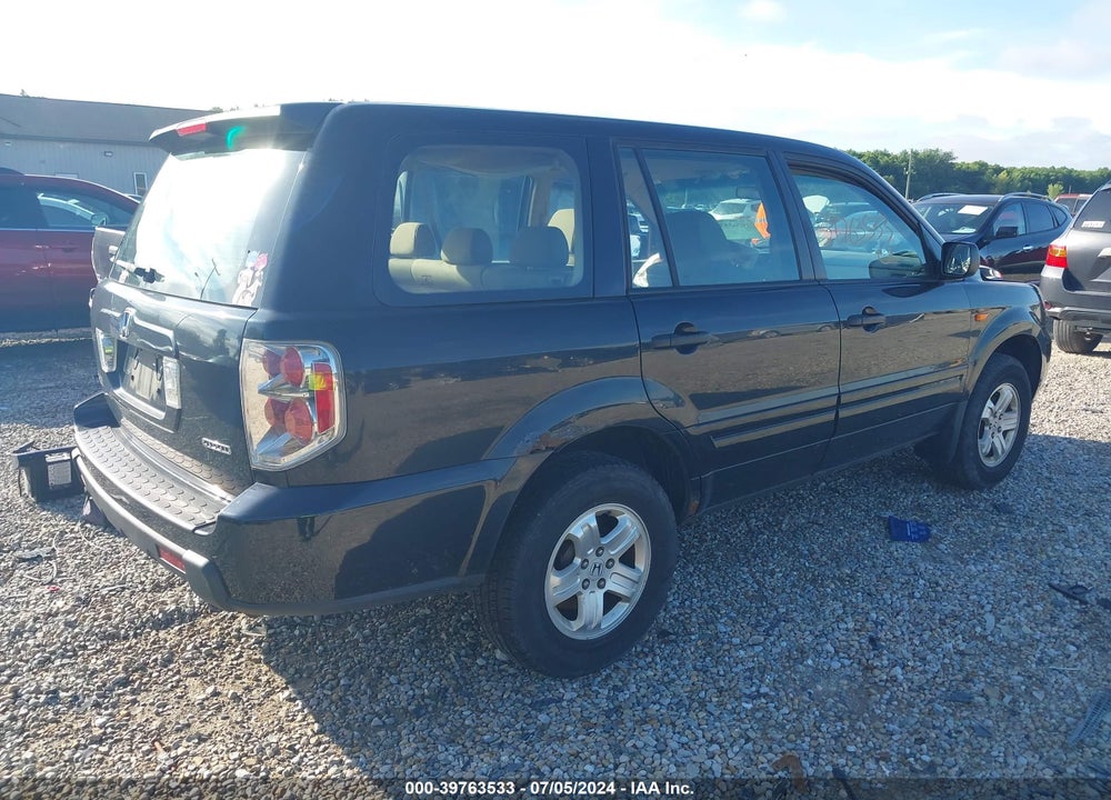 2006 HONDA PILOT LX VIN: 2HKYF18186H538557