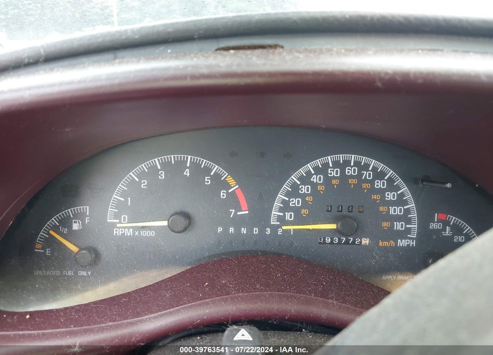 1997 PONTIAC GRAND PRIX GT VIN: 1G2WP1213VF344190