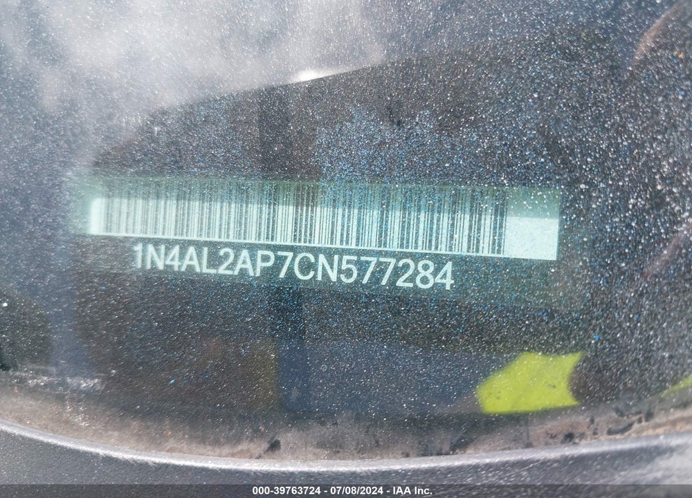 2012 NISSAN ALTIMA 2.5 S VIN: 1N4AL2AP7CN577284