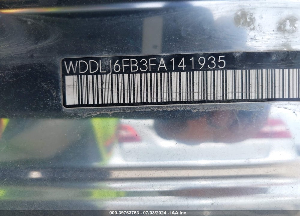 2015 MERCEDES-BENZ CLS 400 VIN: WDDLJ6FB3FA141935