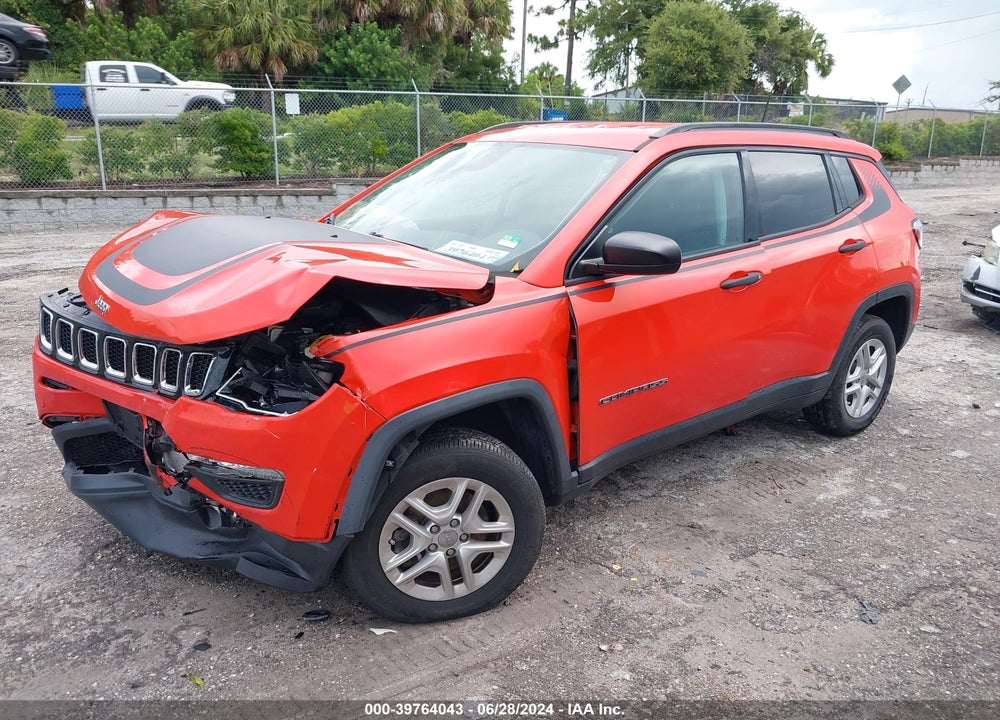 2018 JEEP COMPASS SPORT 4X4 VIN: 3C4NJDAB3JT131485