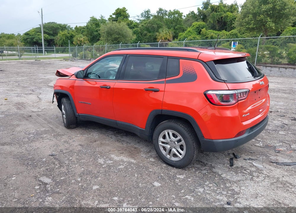 2018 JEEP COMPASS SPORT 4X4 VIN: 3C4NJDAB3JT131485