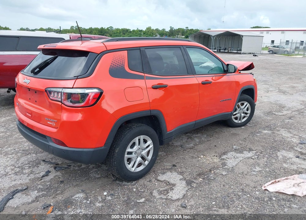 2018 JEEP COMPASS SPORT 4X4 VIN: 3C4NJDAB3JT131485