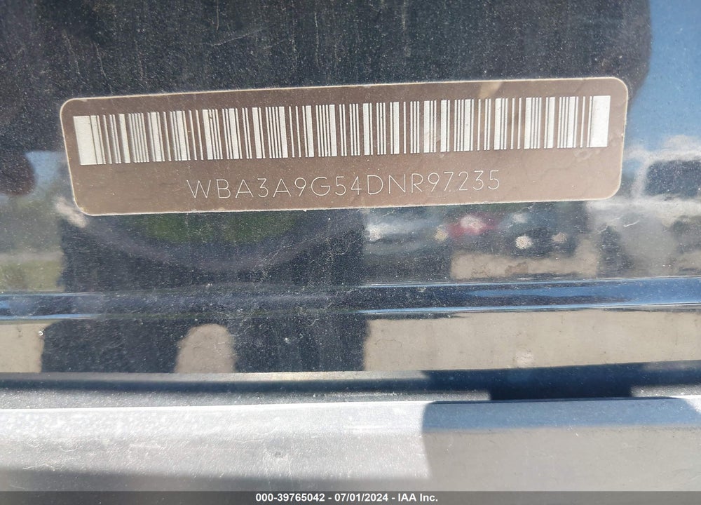 2013 BMW 335I VIN: WBA3A9G54DNR97235