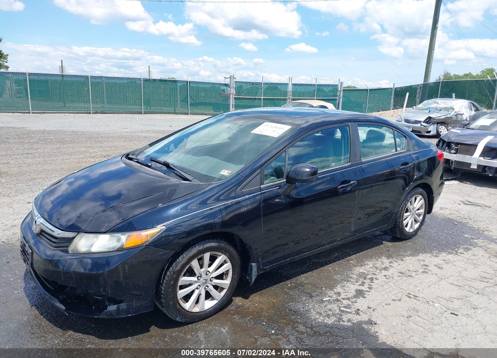 2012 HONDA CIVIC EX VIN: 19XFB2F8XCE057105
