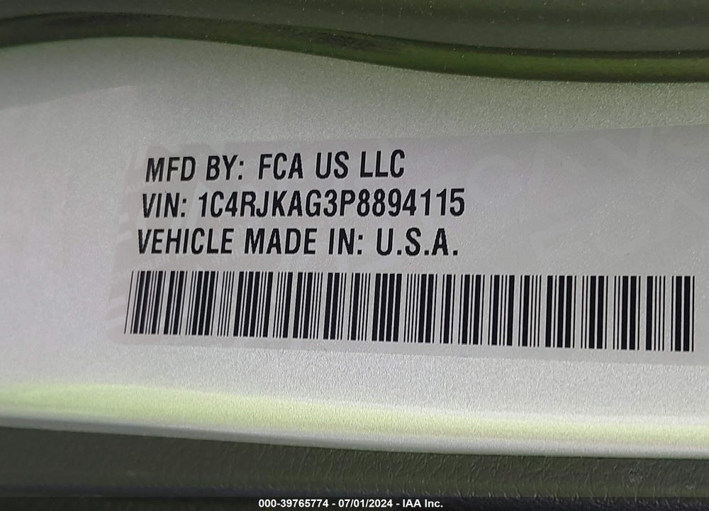2023 JEEP GRAND CHEROKEE L LAREDO 4X4 VIN: 1C4RJKAG3P8894115