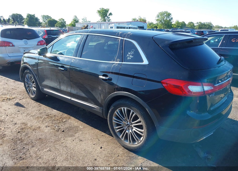 2016 LINCOLN MKX RESERVE VIN: 2LMTJ8LRXGBL22365