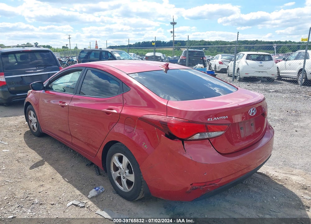 2015 HYUNDAI ELANTRA SE VIN: KMHDH4AE5FU383491