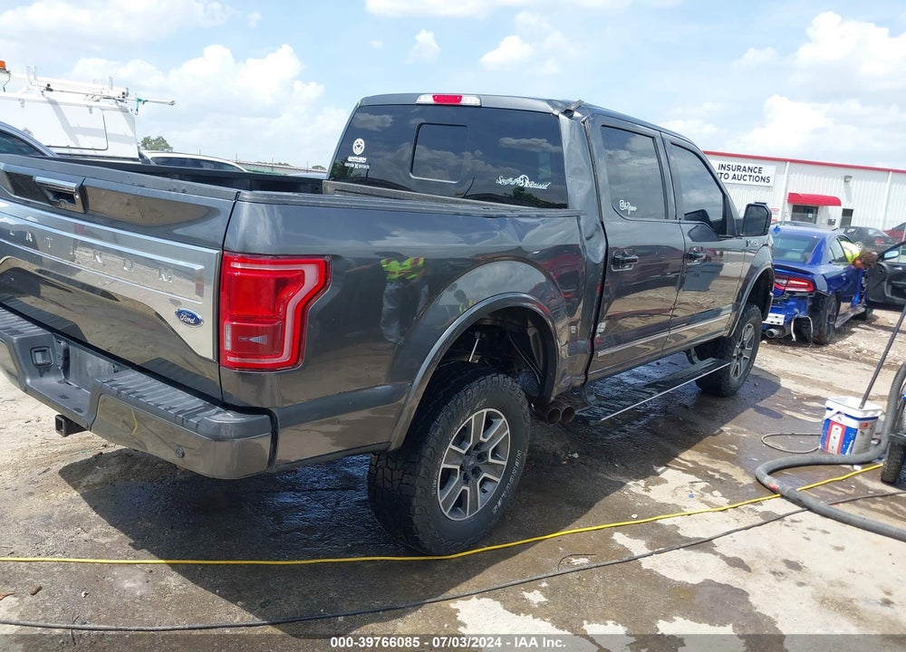 2017 FORD F-150 PLATINUM VIN: 1FTEW1EF3HFA66526