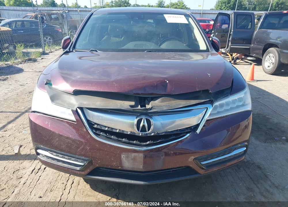 2014 ACURA MDX TECHNOLOGY PACKAGE VIN: 5FRYD3H44EB006892