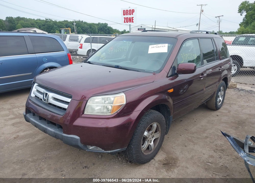 2008 HONDA PILOT EX-L VIN: 5FNYF18568B052592