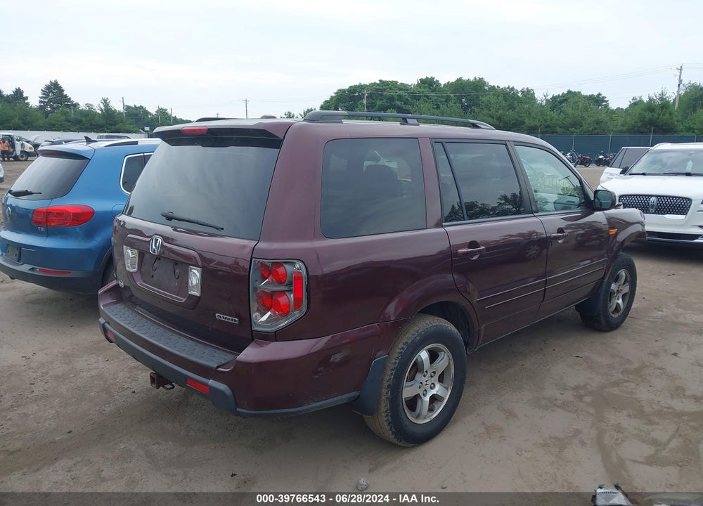 2008 HONDA PILOT EX-L VIN: 5FNYF18568B052592