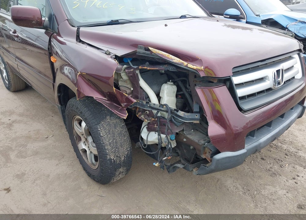 2008 HONDA PILOT EX-L VIN: 5FNYF18568B052592