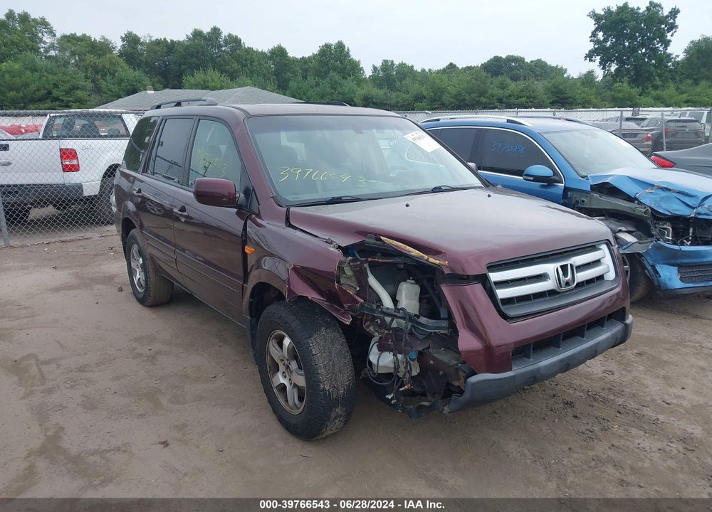 2008 HONDA PILOT EX-L VIN: 5FNYF18568B052592