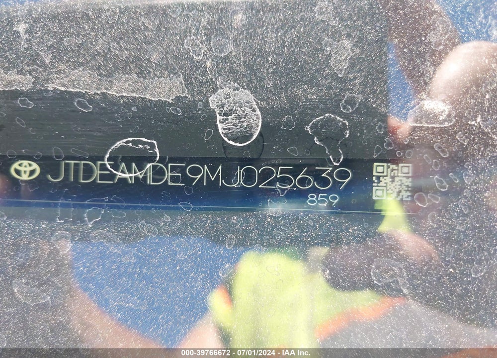 2021 TOYOTA COROLLA HYBRID LE VIN: JTDEAMDE9MJ025639