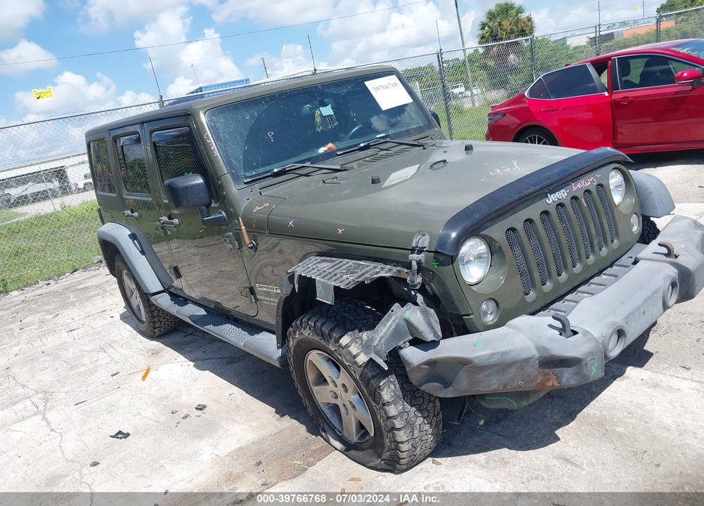 2016 JEEP WRANGLER UNLIMITED SPORT VIN: 1C4BJWDG0GL107915