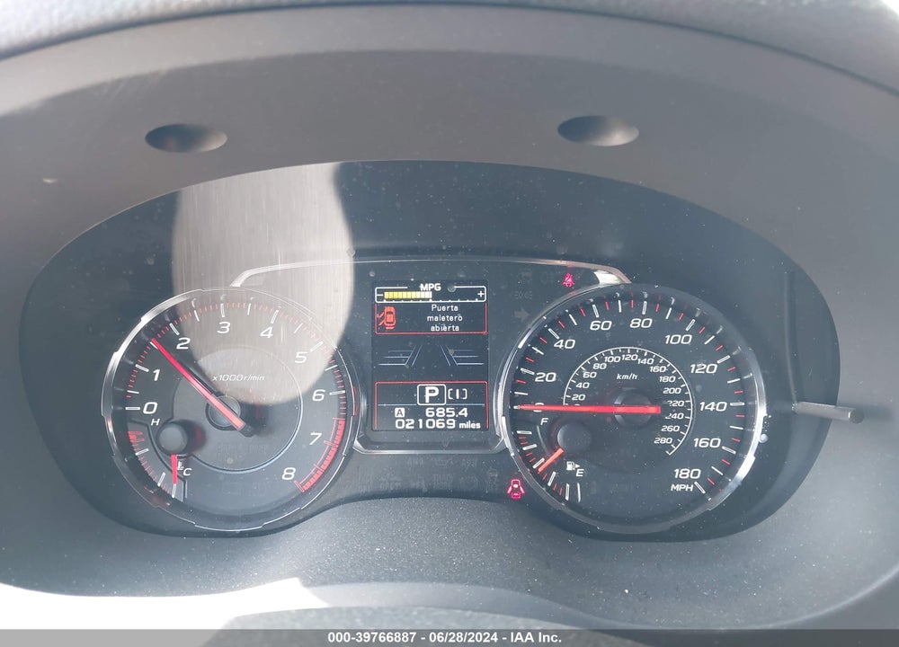 2019 SUBARU WRX PREMIUM VIN: JF1VA1F66K8820162