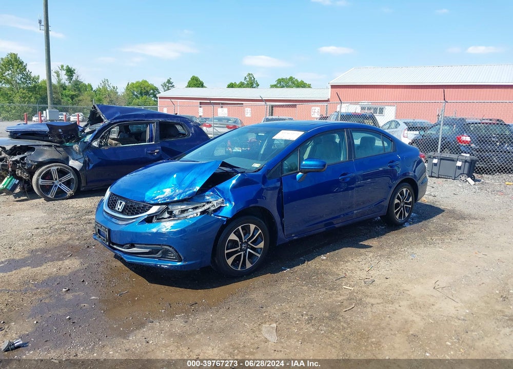 2014 HONDA CIVIC EX VIN: 19XFB2F89EE082709