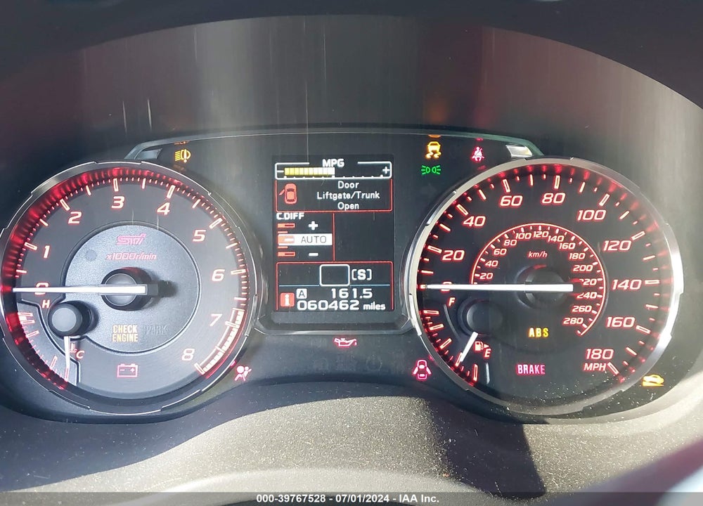2016 SUBARU WRX STI VIN: JF1VA2M68G9802482