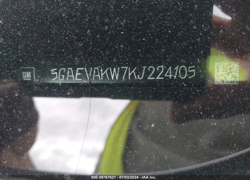 2019 BUICK ENCLAVE VIN: 5GAEVAKW7KJ224105