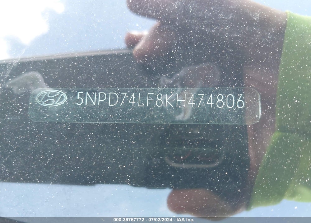 2019 HYUNDAI ELANTRA SE VIN: 5NPD74LF8KH474806