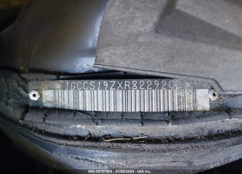 1994 CHEVROLET S TRUCK S10 VIN: 1GCCS19ZXR8229203
