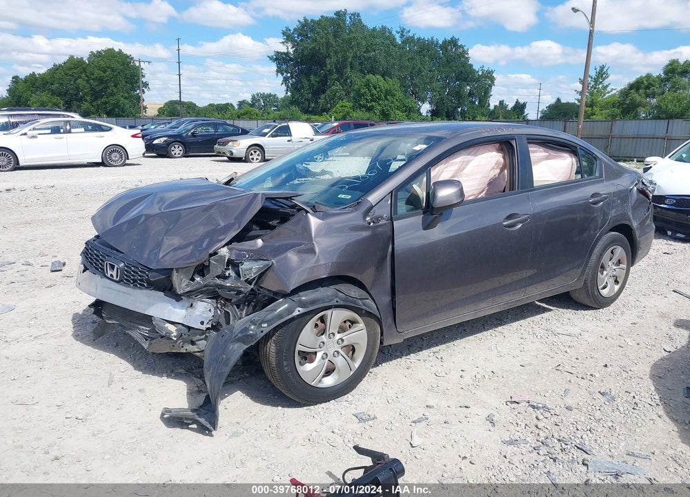 2013 HONDA CIVIC LX VIN: 19XFB2F58DE218672
