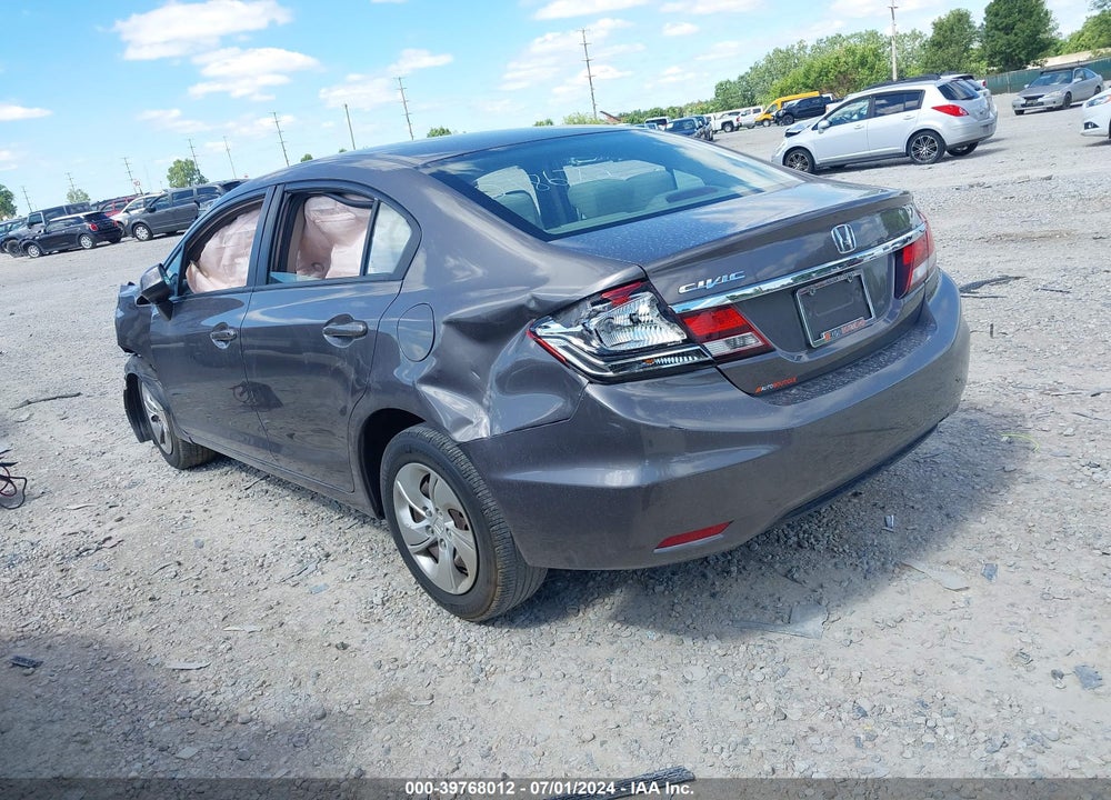 2013 HONDA CIVIC LX VIN: 19XFB2F58DE218672