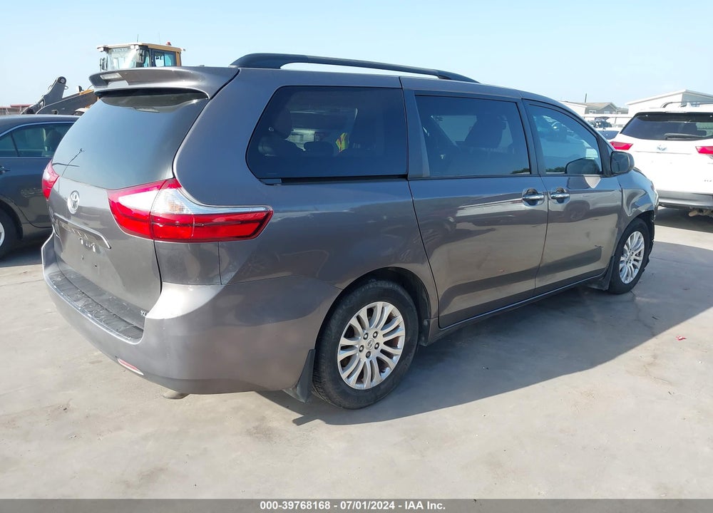 2016 TOYOTA SIENNA XLE 8 PASSENGER VIN: 5TDYK3DC8GS695631