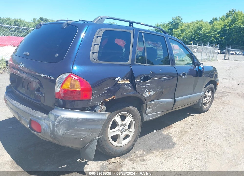 2004 HYUNDAI SANTA FE VIN: KM8SB12B74U775977