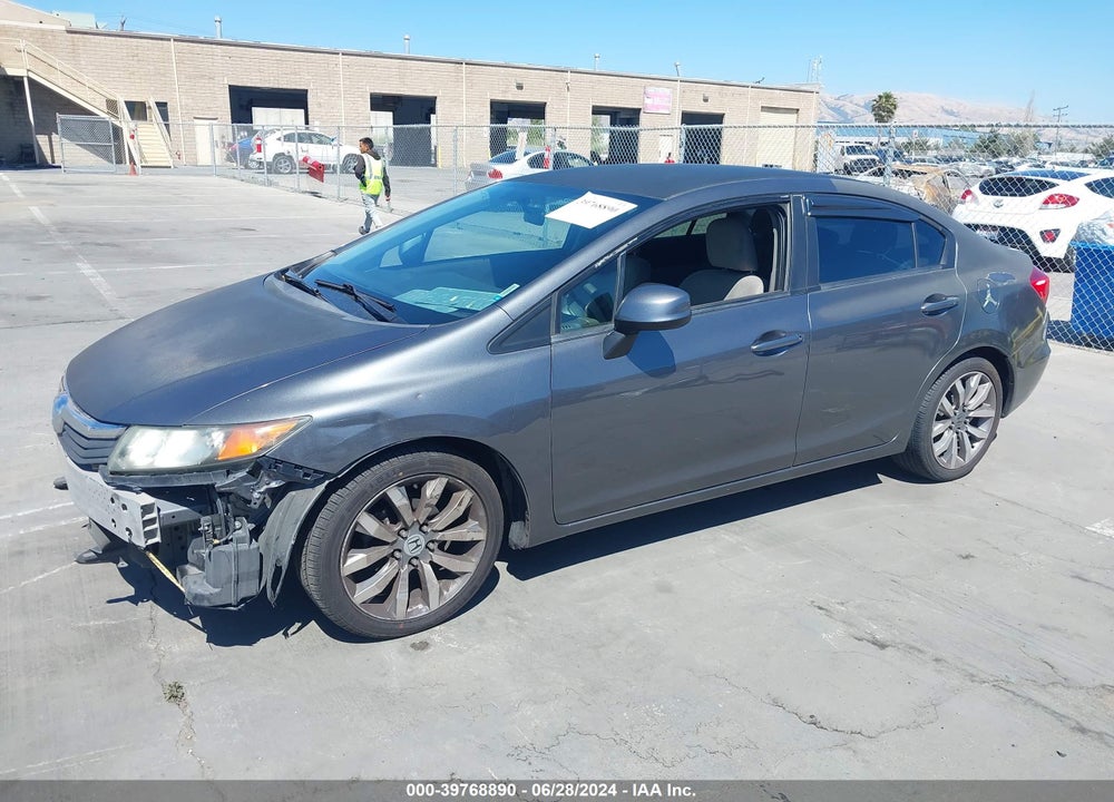 2012 HONDA CIVIC LX VIN: 19XFB2F52CE373412