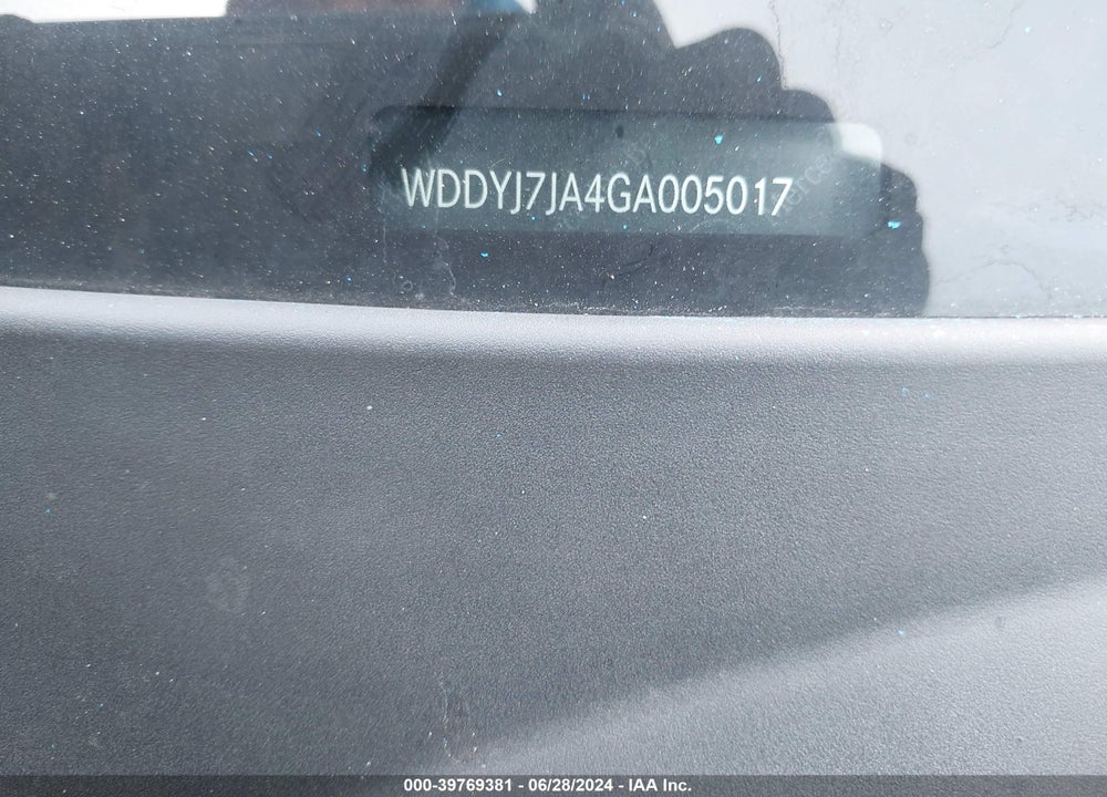 2016 MERCEDES-BENZ GT S AMG VIN: WDDYJ7JA4GA005017