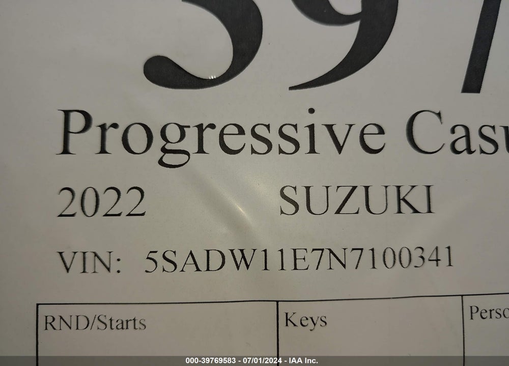 2022 SUZUKI LT-A750 XP VIN: 5SADW11E7N7100341
