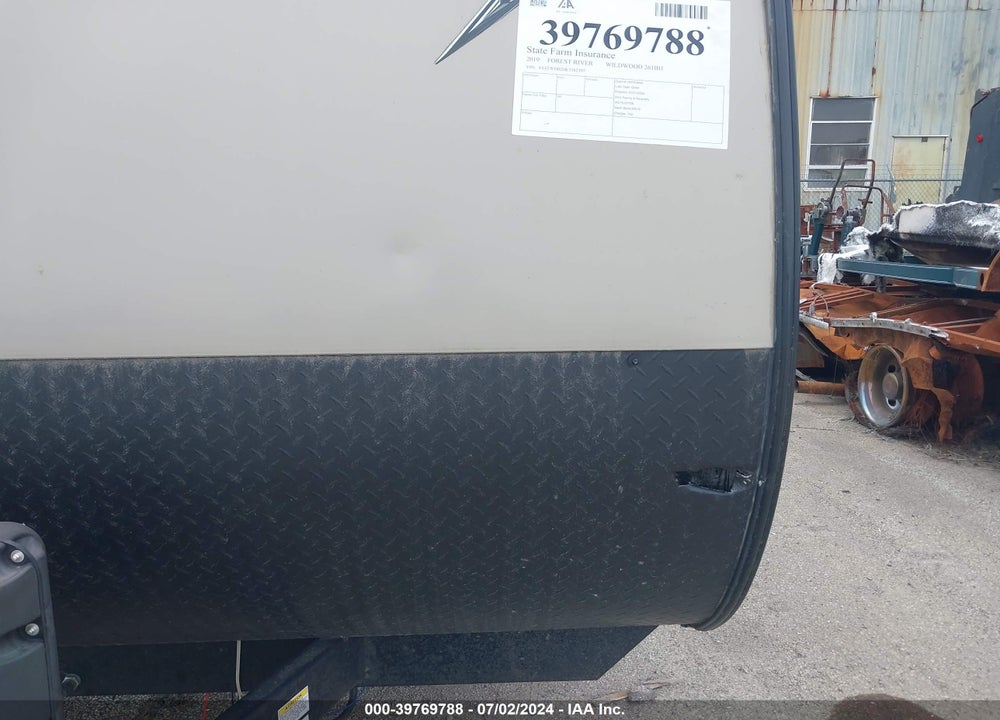 2019 FOREST RIVER WILDWOOD 261BHXL VIN: 4X4TWDB20K7362397