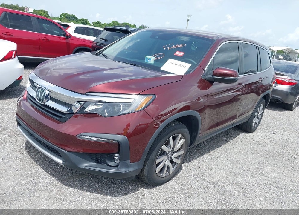 2021 HONDA PILOT 2WD EX VIN: 5FNYF5H34MB019588