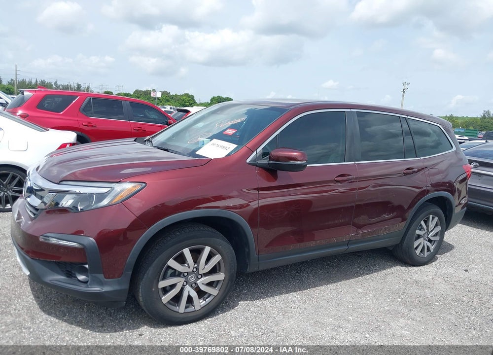 2021 HONDA PILOT 2WD EX VIN: 5FNYF5H34MB019588