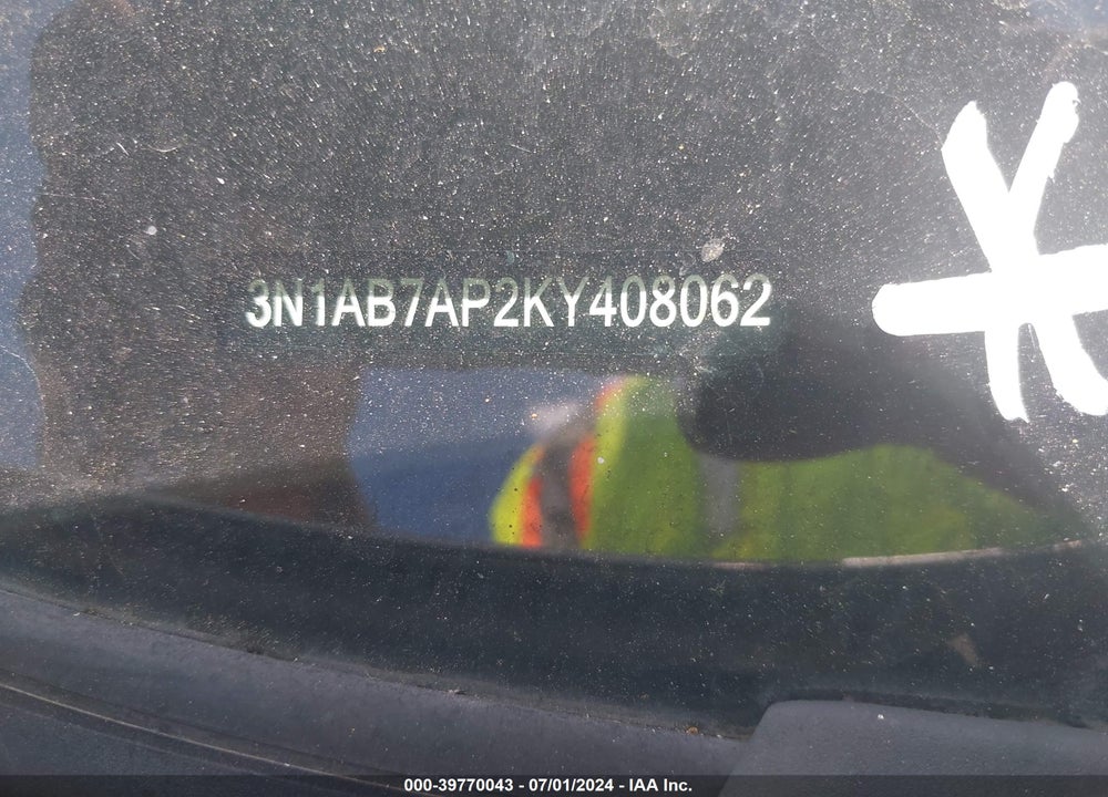 2019 NISSAN SENTRA VIN: 3N1AB7AP2KY408062