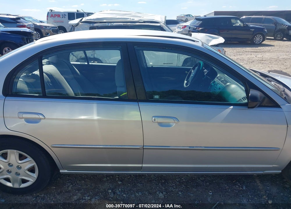 2003 HONDA CIVIC LX VIN: 1HGES16593L032202