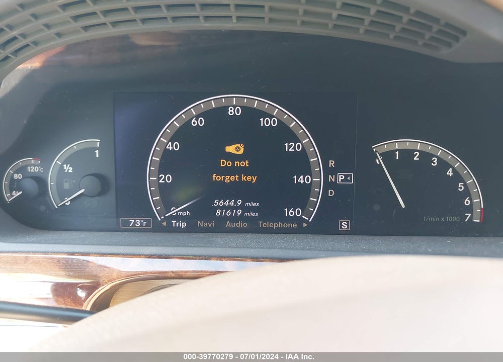 2007 MERCEDES-BENZ S 550 VIN: WDDNG71X47A076160