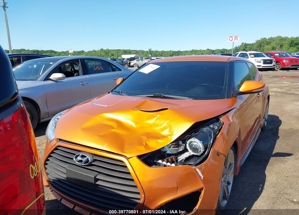2013 HYUNDAI VELOSTER TURBO W/BLACK VIN: KMHTC6AE5DU156532