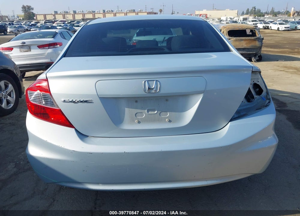 2012 HONDA CIVIC LX VIN: 2HGFB2F5XCH587666