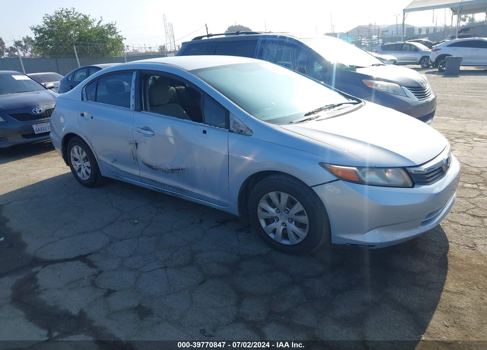 2012 HONDA CIVIC LX VIN: 2HGFB2F5XCH587666
