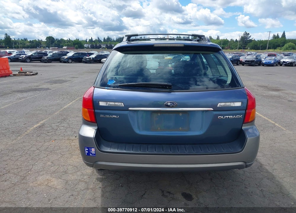 2006 SUBARU OUTBACK 2.5I VIN: 4S4BP61C067350403